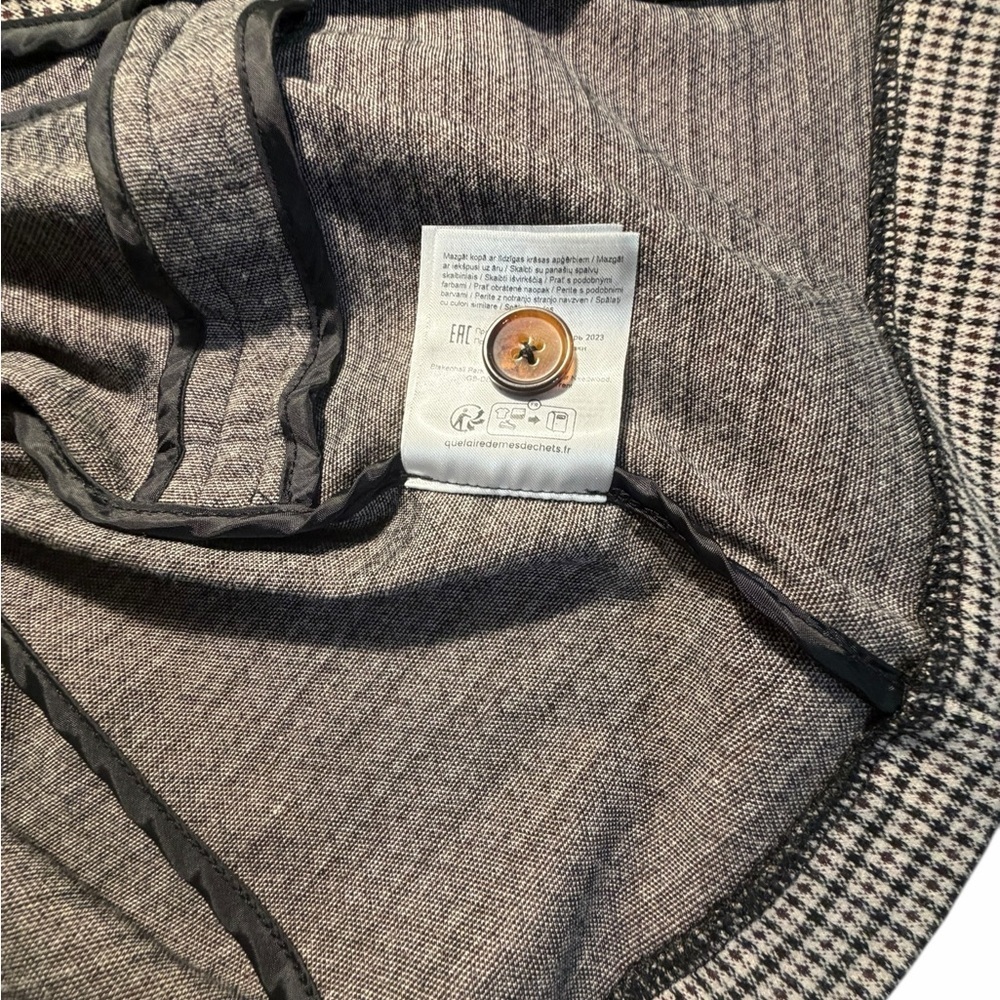 ICHI Women's Classic Brown and Tan Houndstooth Blazer XXL - Picture 15 of 16